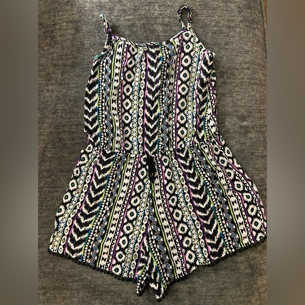 Girls Colorful Romper: Size 14